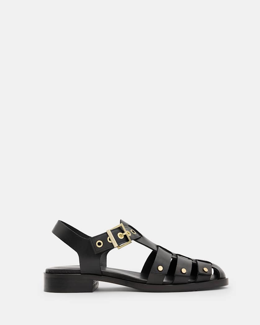 Nelly Studded Leather Sandals