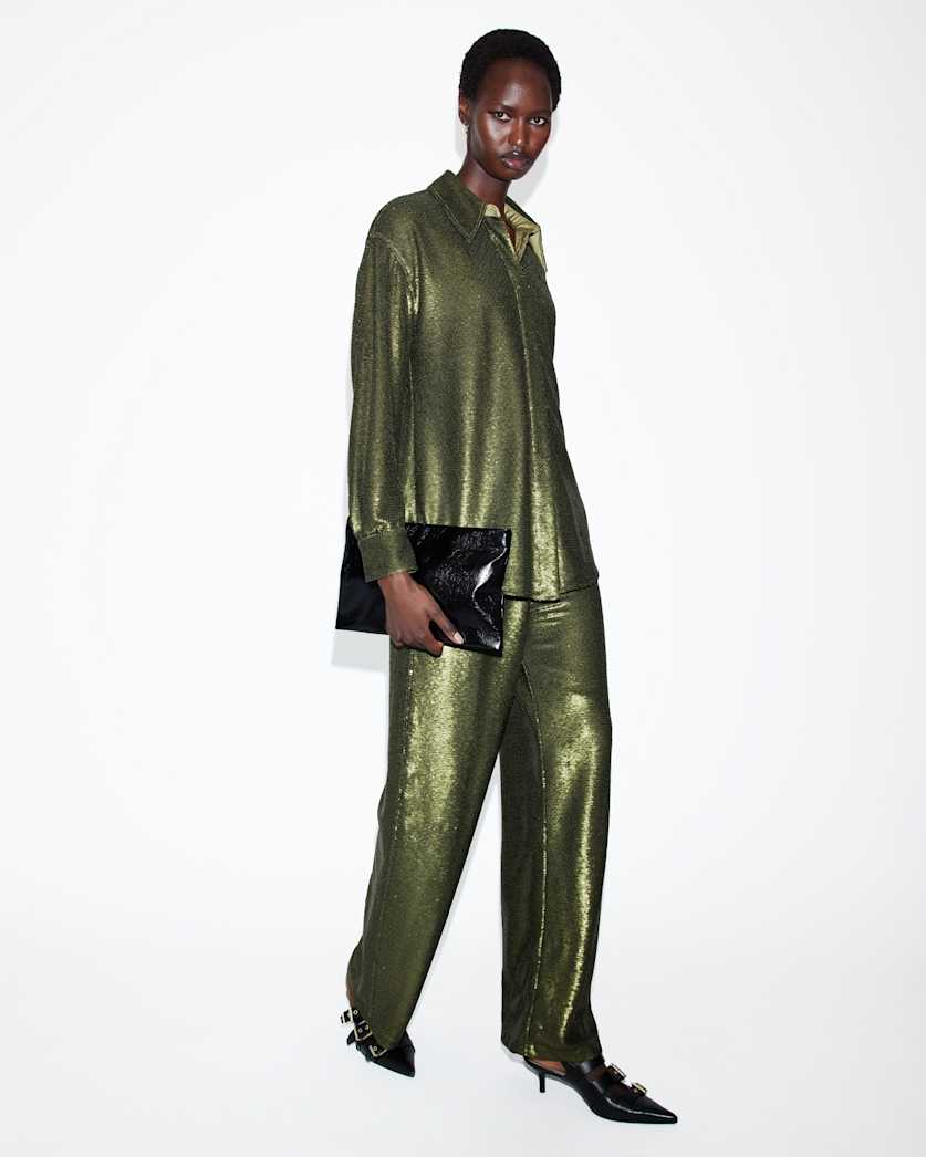 Charli Wide Leg Sequin Trousers