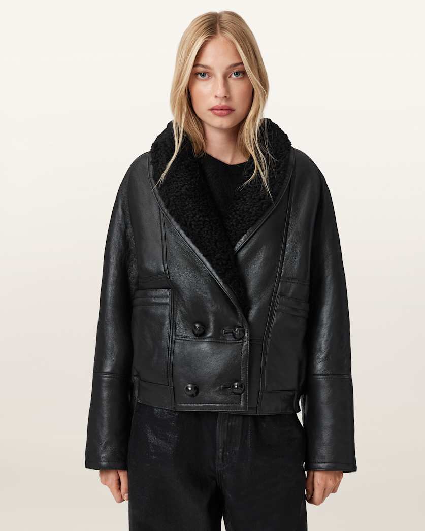 Charlton Double Breasted Shearling Jacket