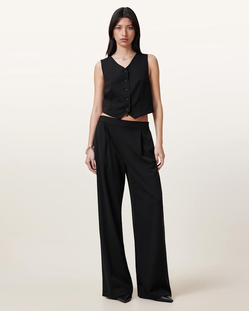 Aleida Lightweight Wide Leg Trousers