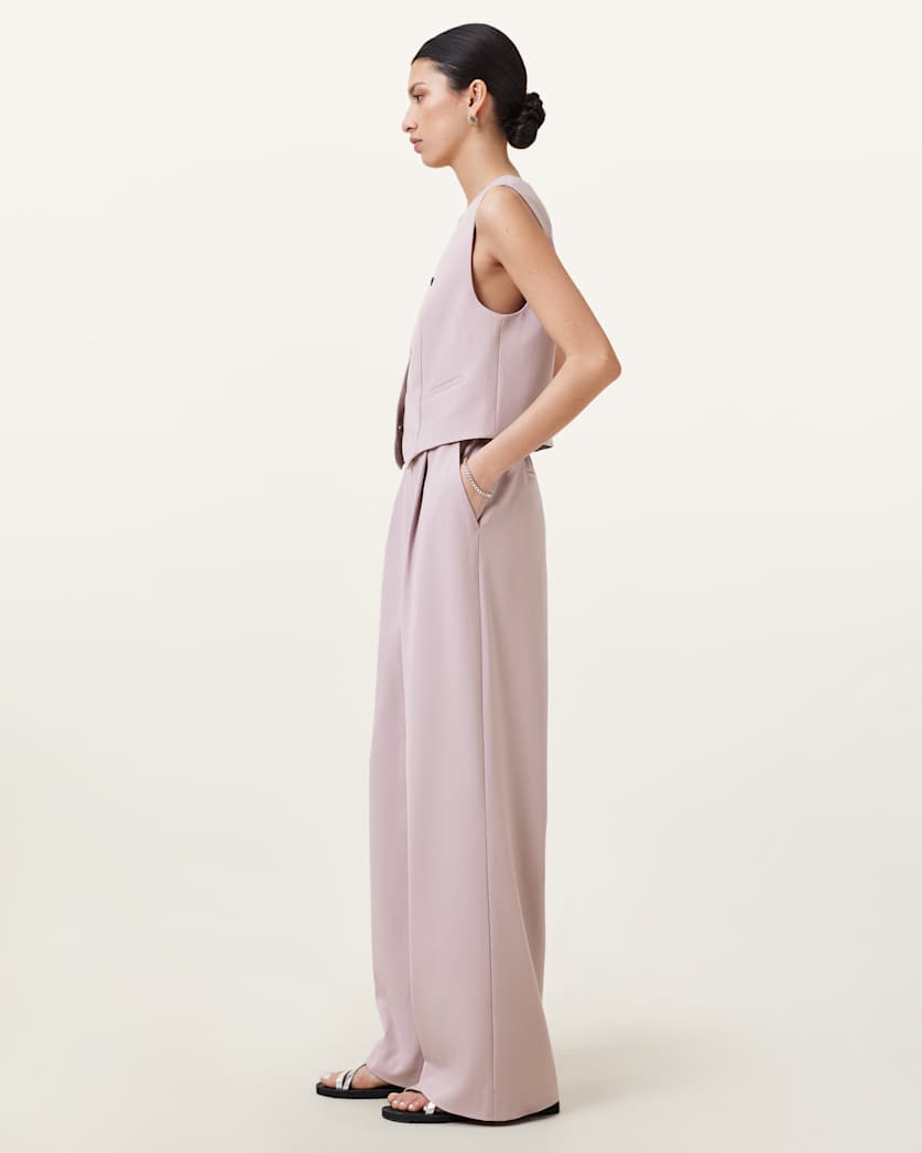 Aleida Lightweight Wide-Leg Trousers