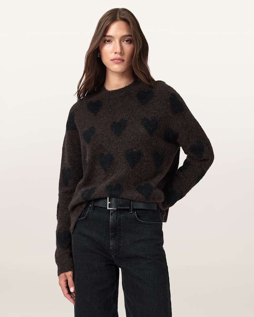 Amora Love Heart Jacquard Jumper
