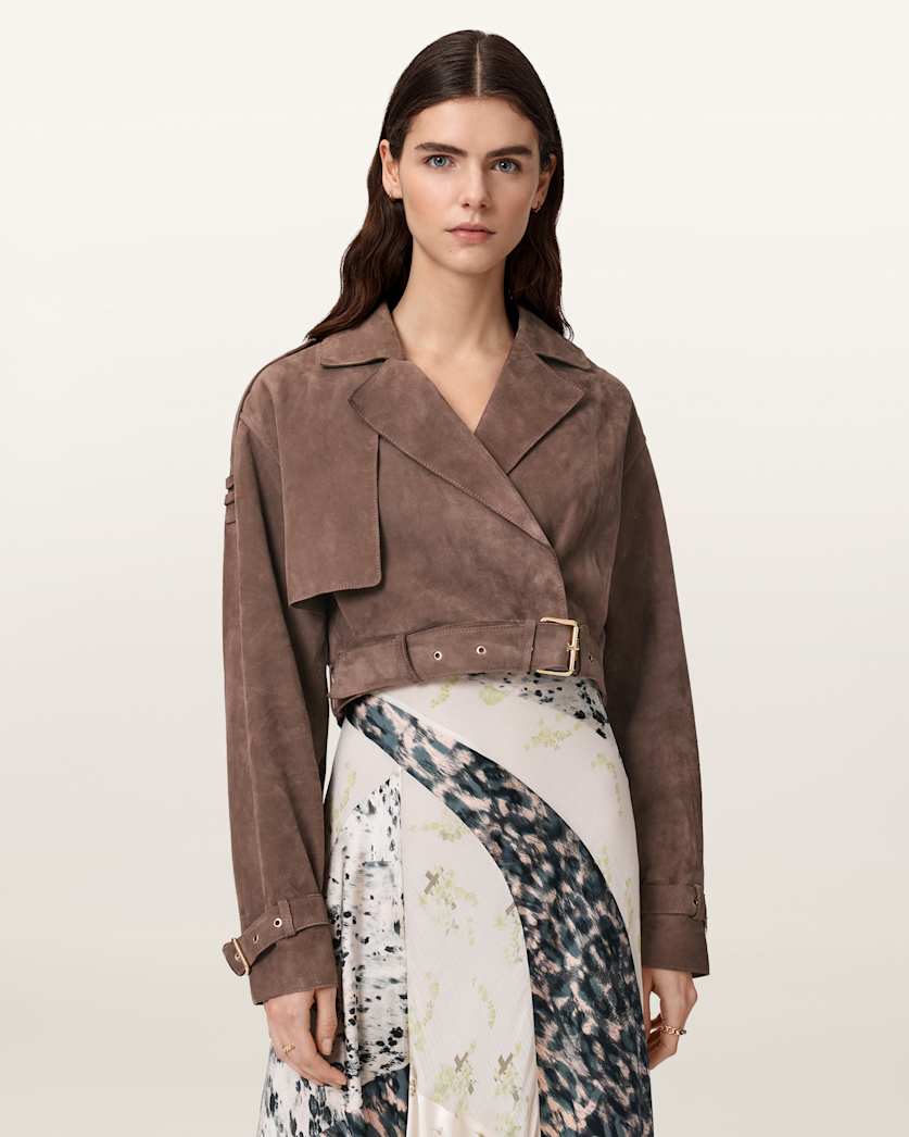 Ophelia Cropped Suede Jacket