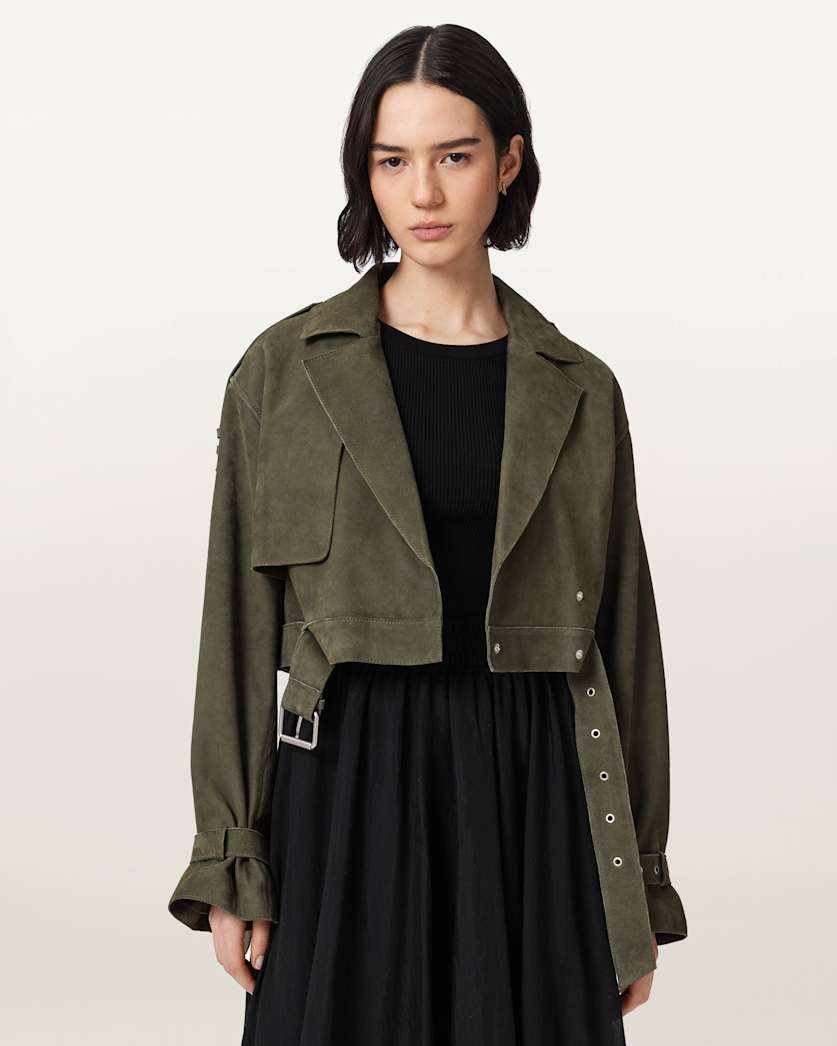 Ophelia Cropped Suede Jacket