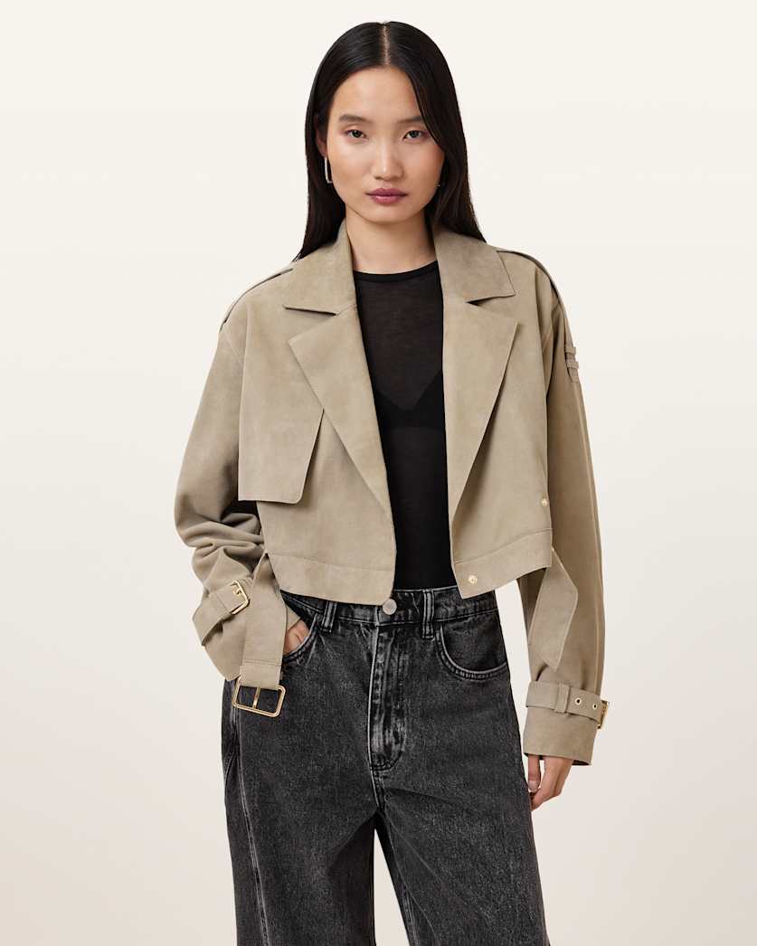 Ophelia Cropped Suede Jacket