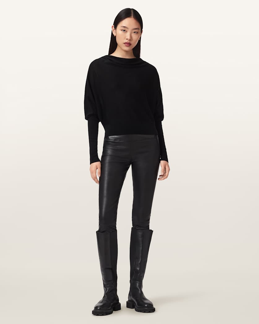 Cora Leather Stretch Leggings