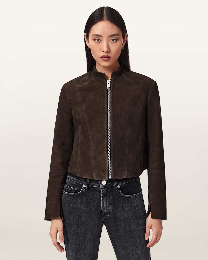 Sadler Slim Fit Suede Jacket