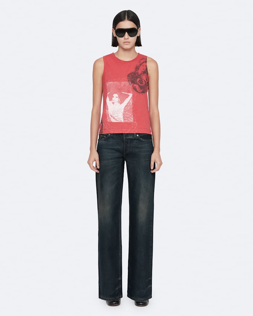 Tinted Dark Indigo Nico Low-Rise Wide-Leg Jeans
