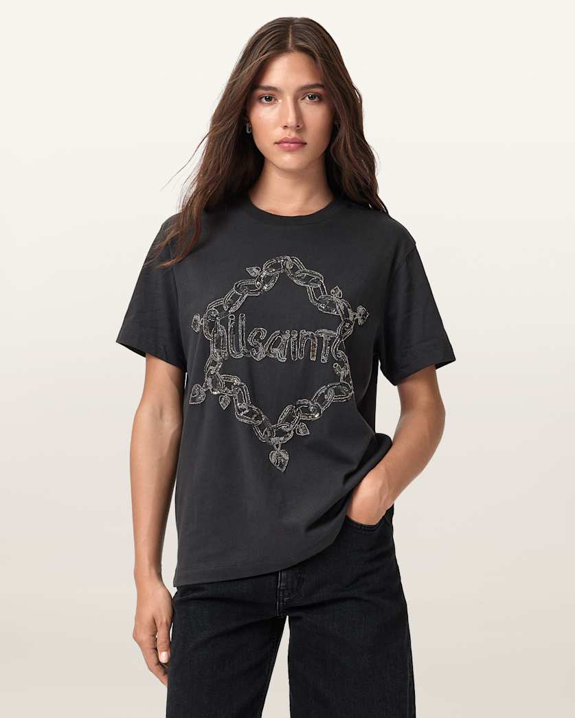 Drip Embellished Boyfriend T-Shirt