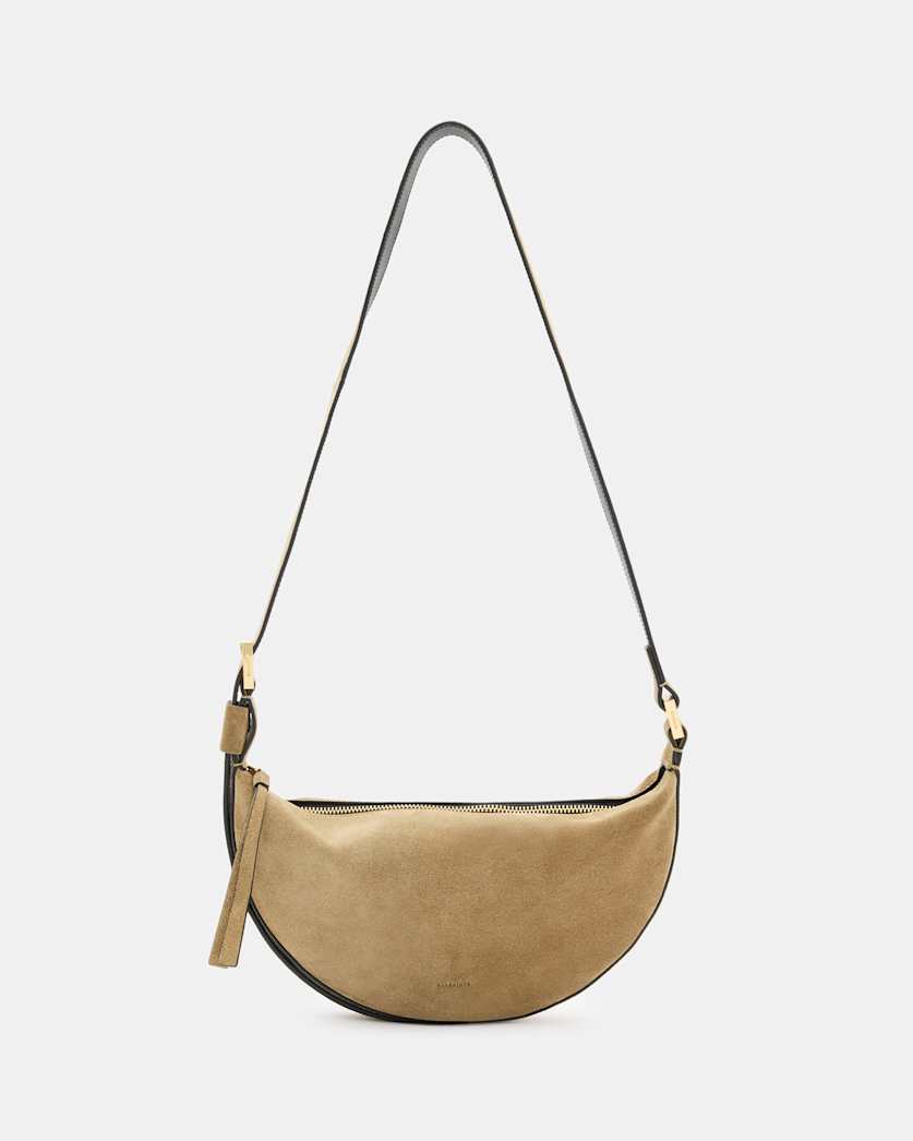 Half Moon Leather Crossbody Bag