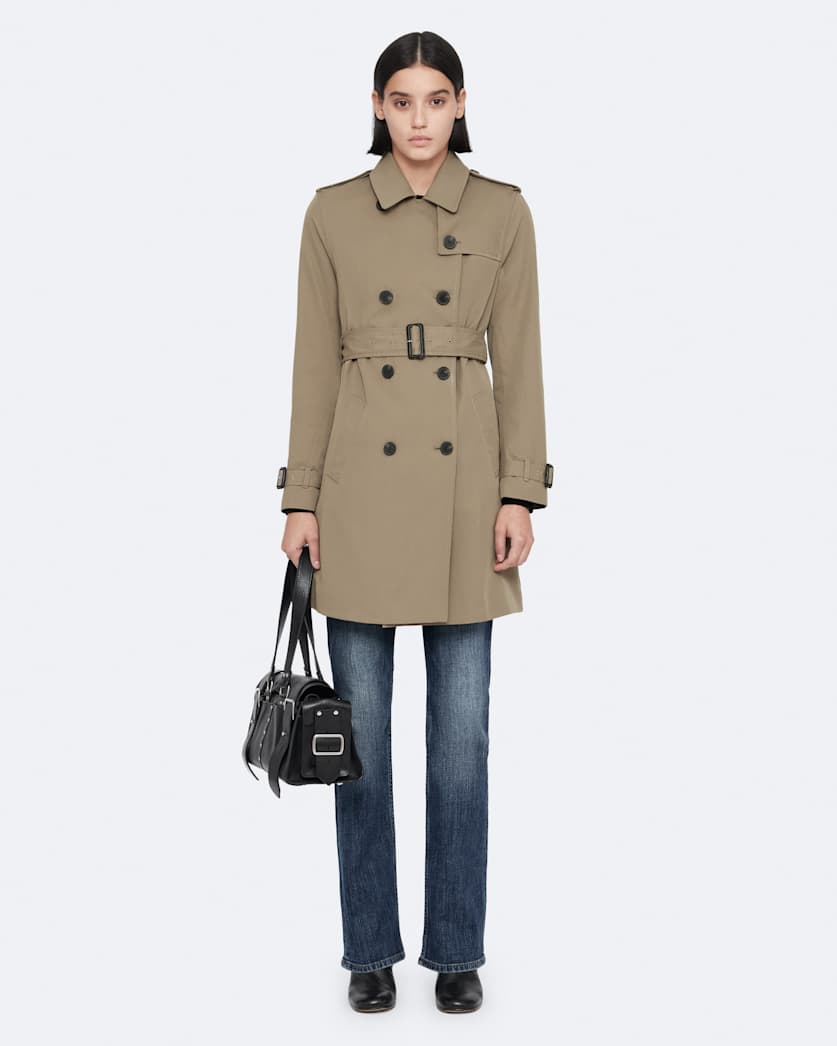 Leonard Double-Breasted Cotton Trench Coat