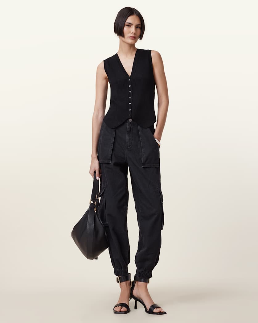 Freda Denim Cargo Trousers
