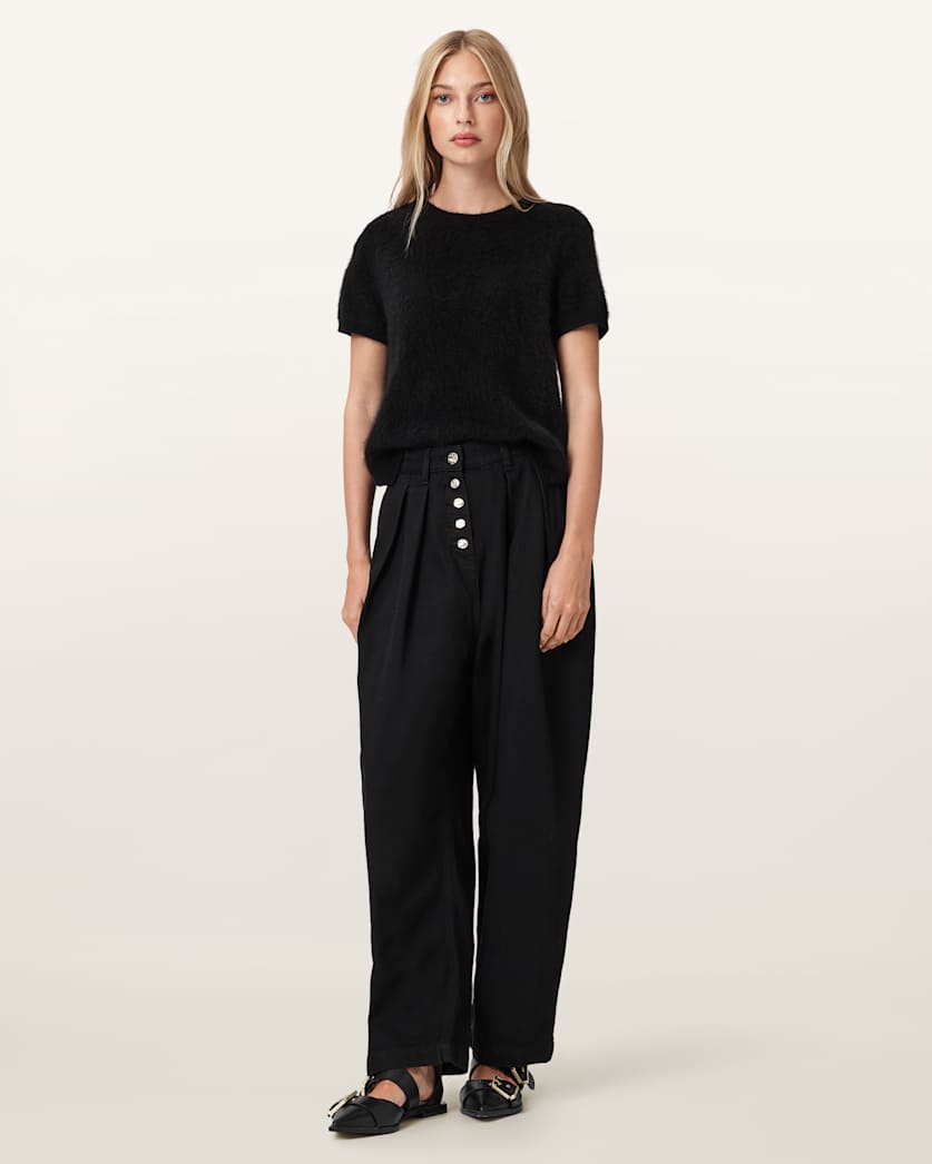 Becca Pleated Barrel Leg Trousers
