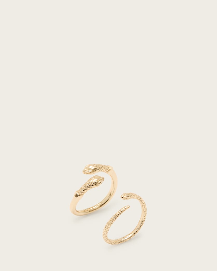 Serpent Textured Ring Set