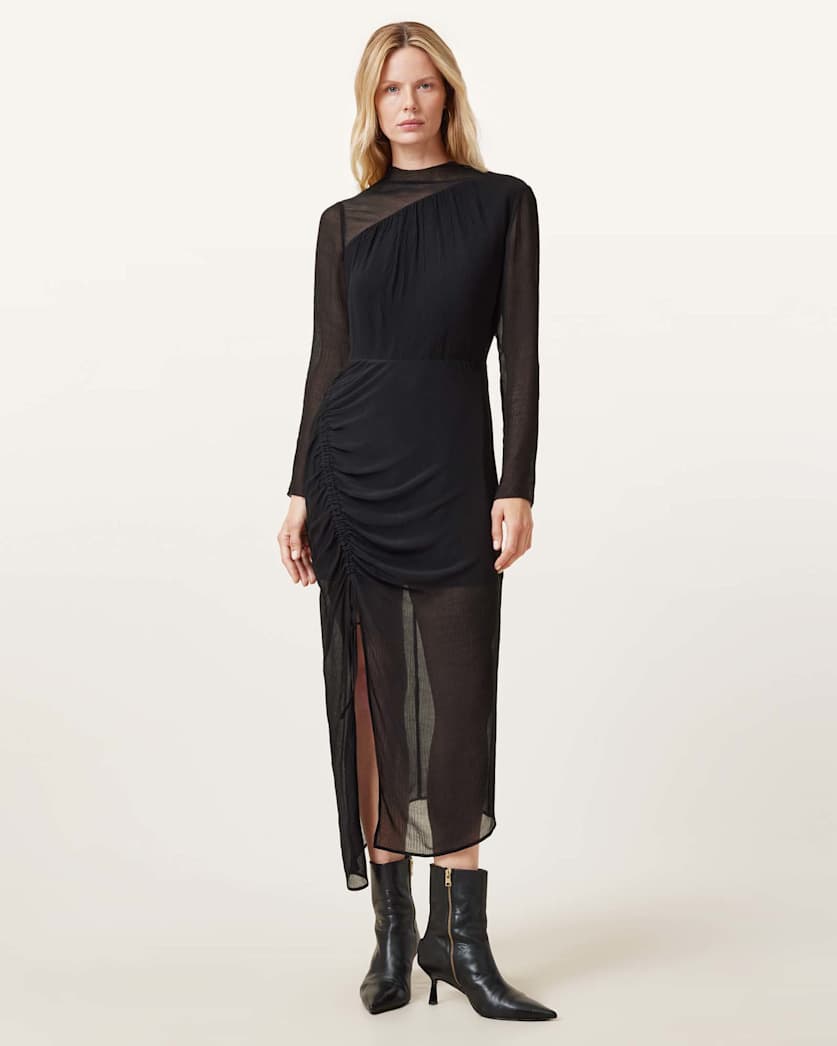 Rizo Silk Blend Midi Dress
