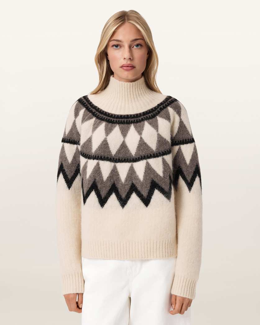Tura Funnel Neck Relaxed Fit Jumper