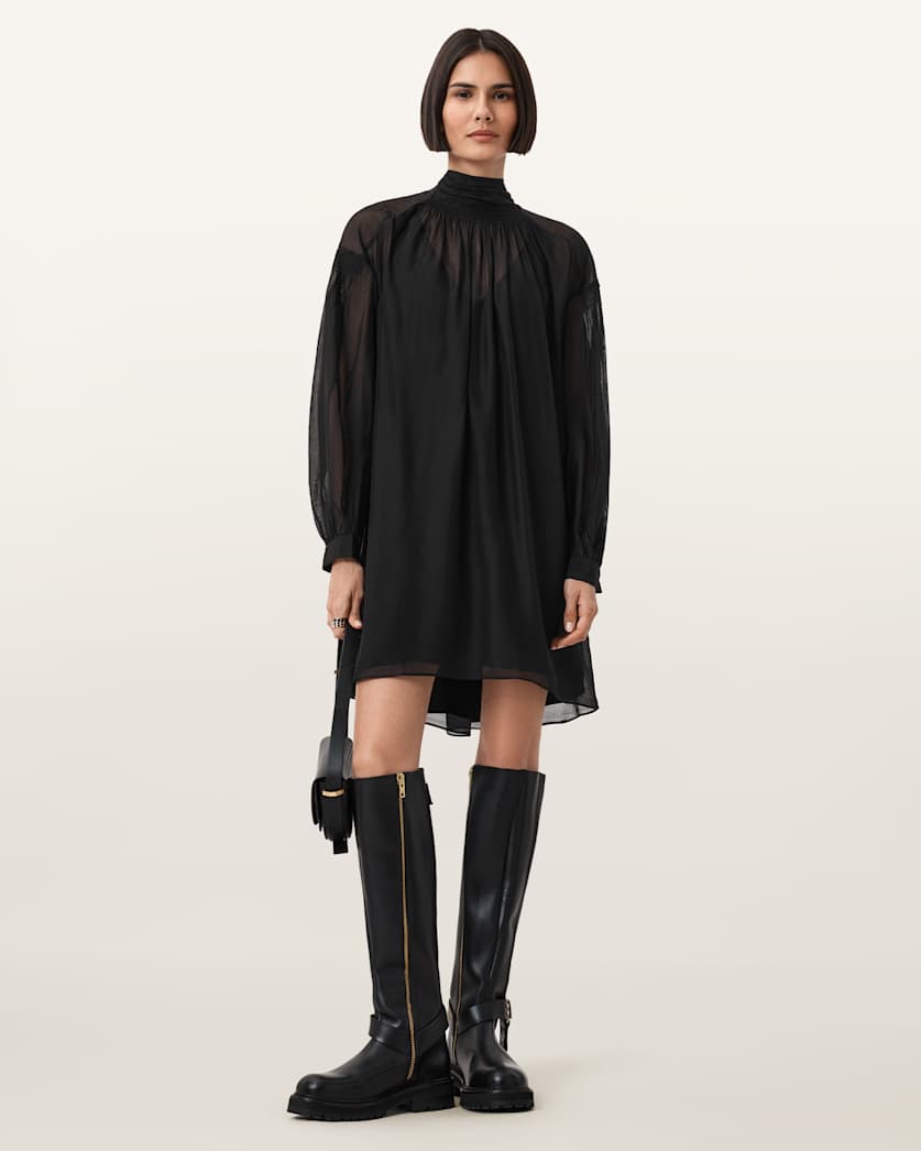 Pearla High Neck Mini Dress