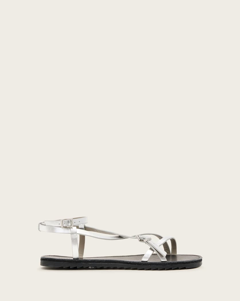 Tyla Metallic Leather Sandals