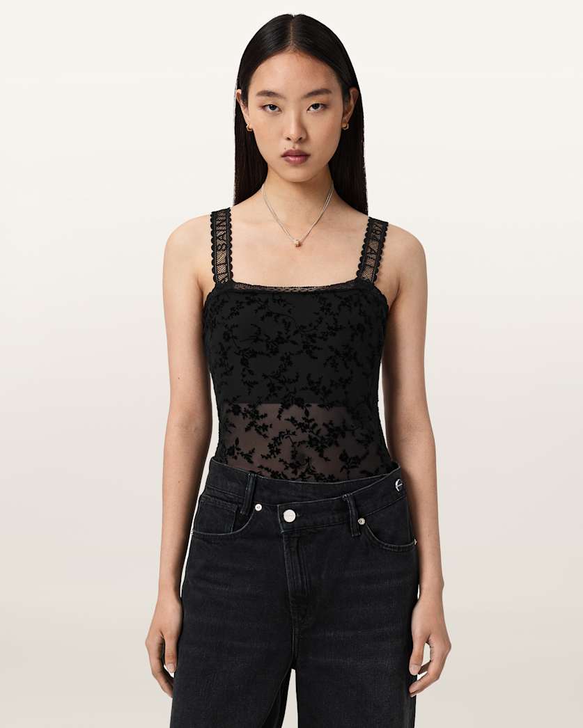 Charli Flocked Bodysuit