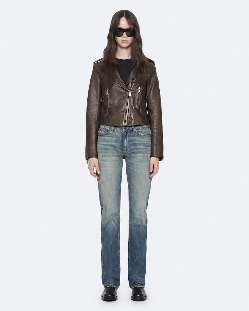 Errie Leather Biker Jacket