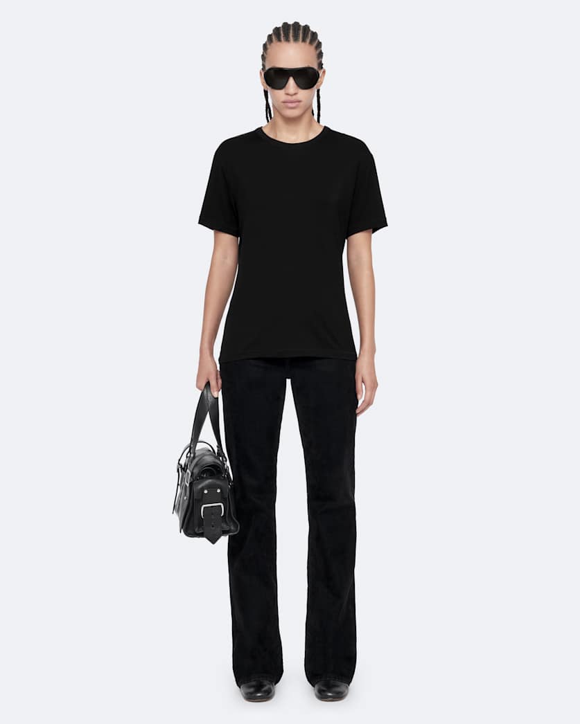 Regular-fit knitted T-shirt
