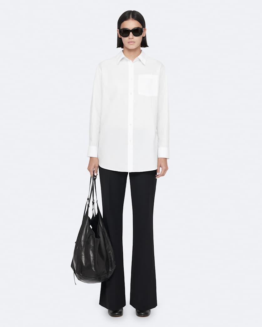 Oversized cotton poplin shirt