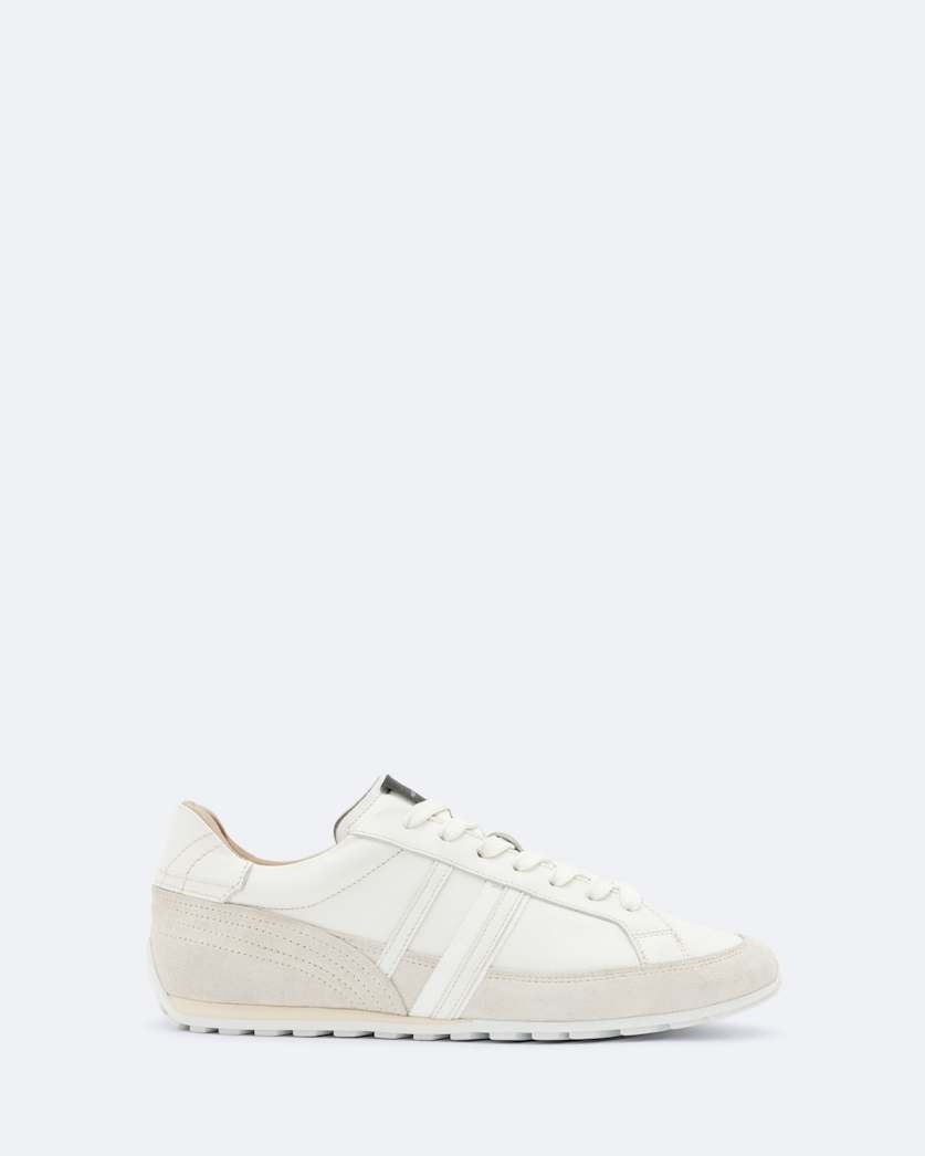 Liam Leather And Suede Low-Top Trainers