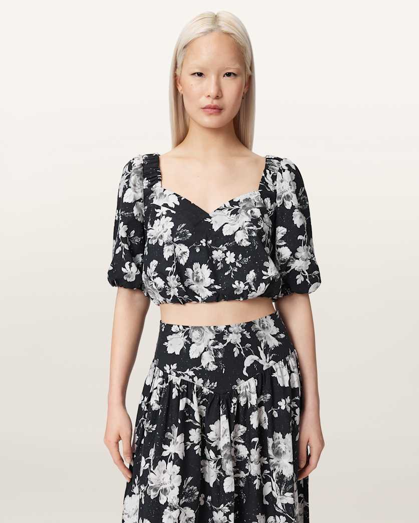 Levy Floral Cropped Top