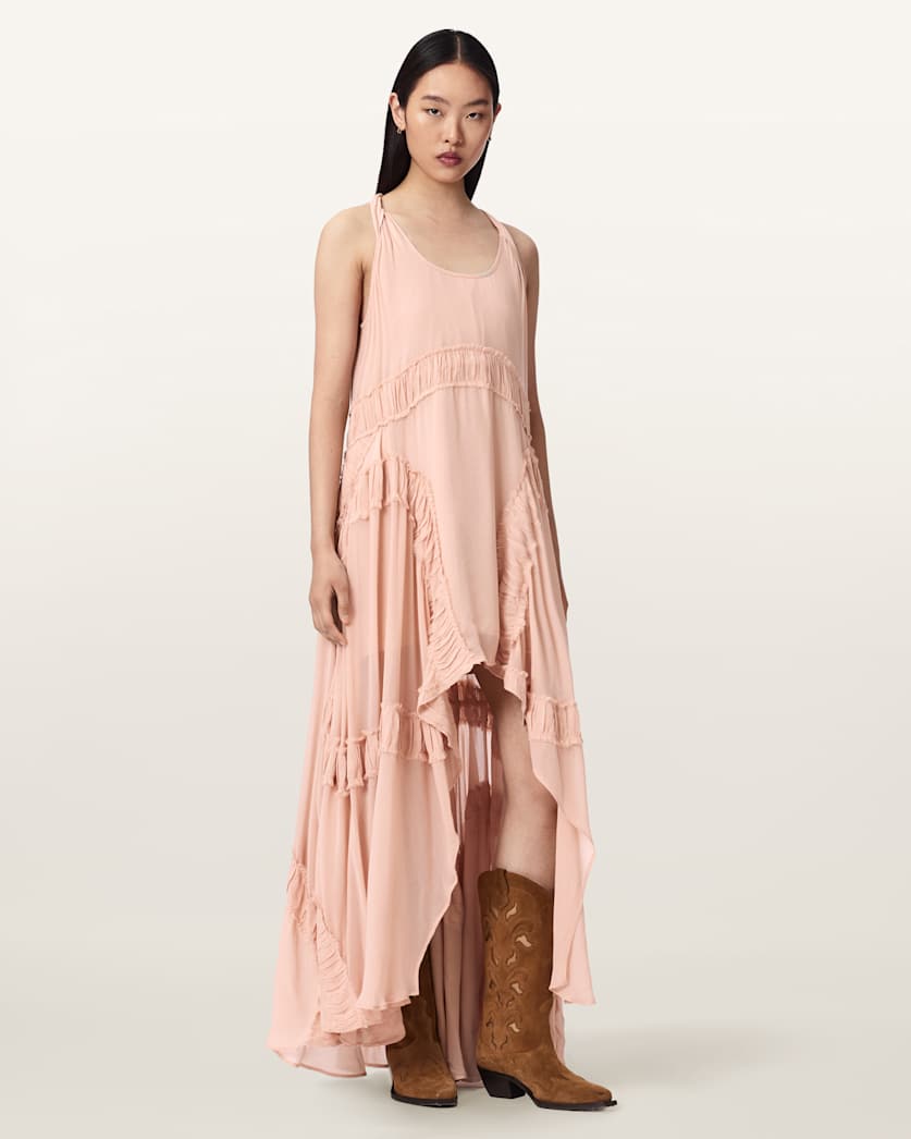 Dorina Sleeveless Ruched Maxi Dress
