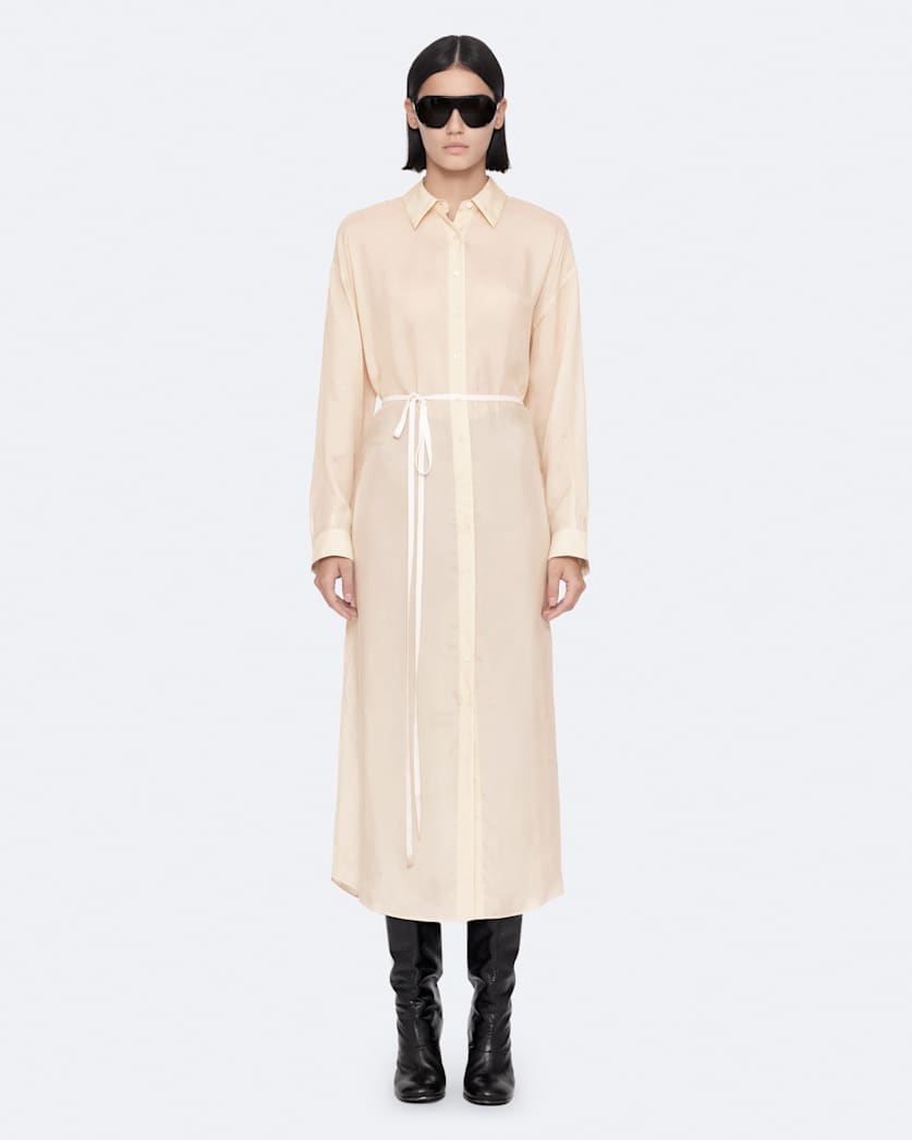 Yurra cupro tied shirt dress
