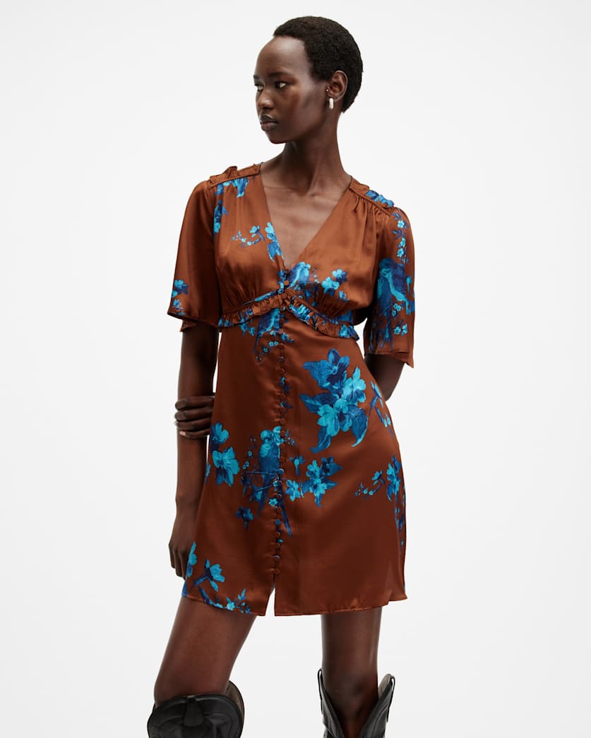 Tian Iona Silk Blend Mini Dress