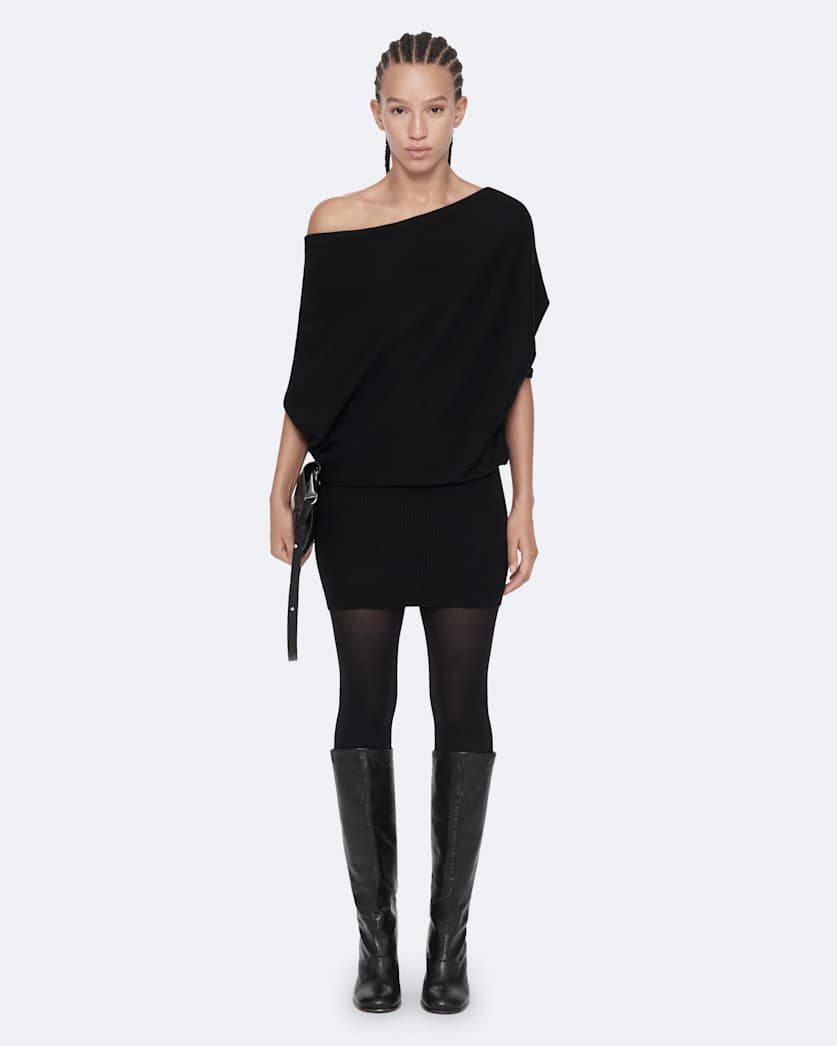 Ellie Asymmetric Cotton Knitted Dress
