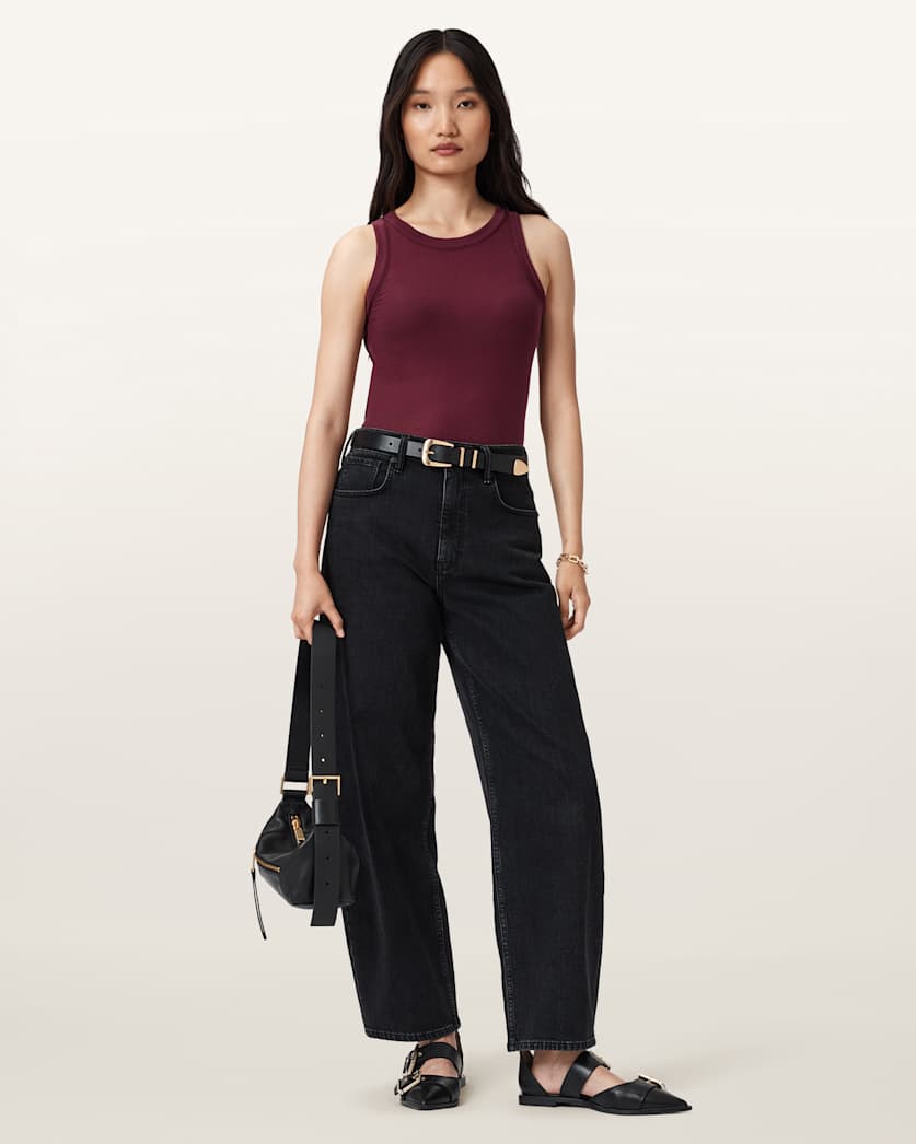 Rina Crew Neck Sleeveless Tank Top