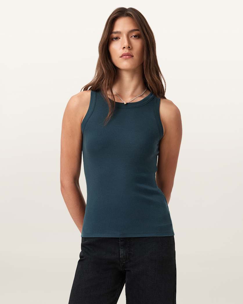 Rina Crew Neck Sleeveless Tank Top