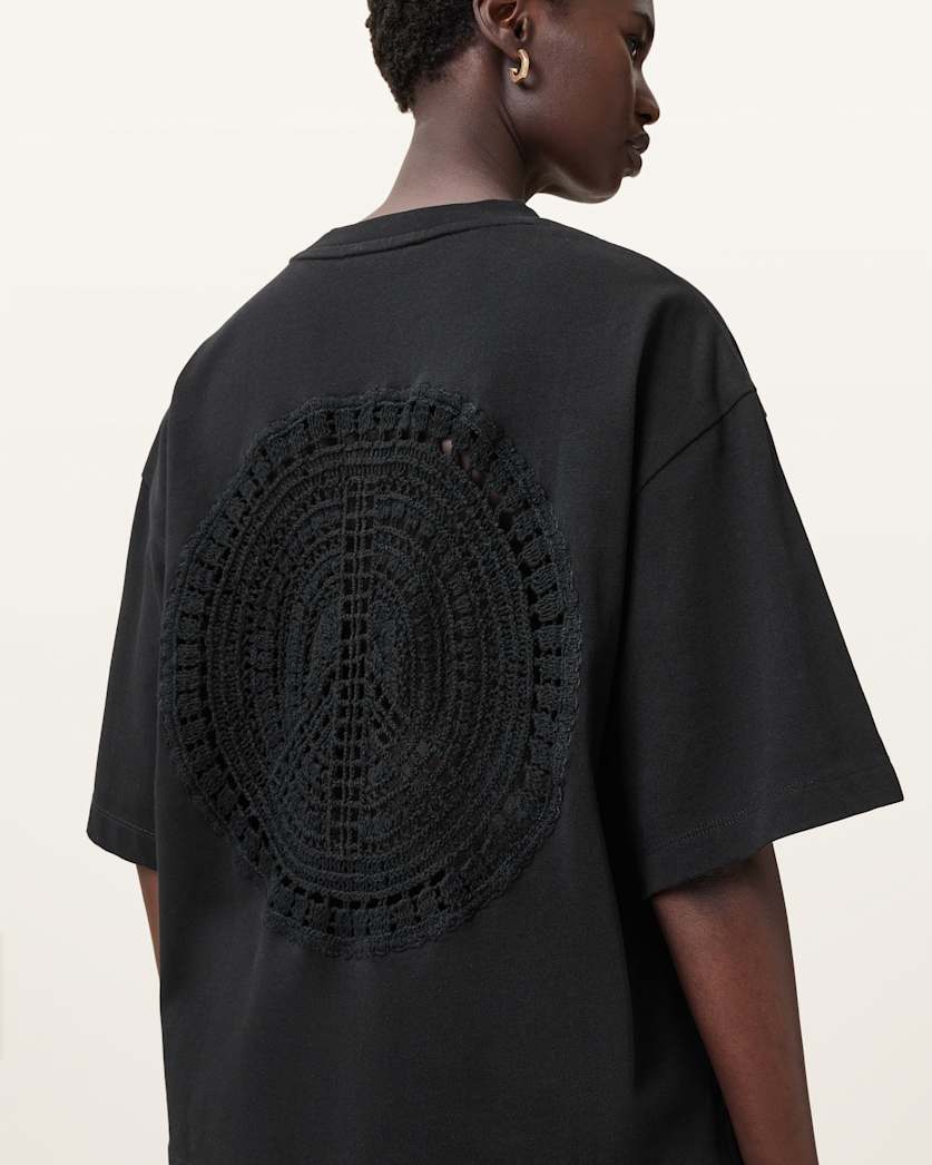 Amelie Crochet Oversized Boxy T-Shirt