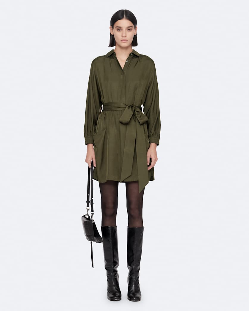 Noora silk blend shirt dress