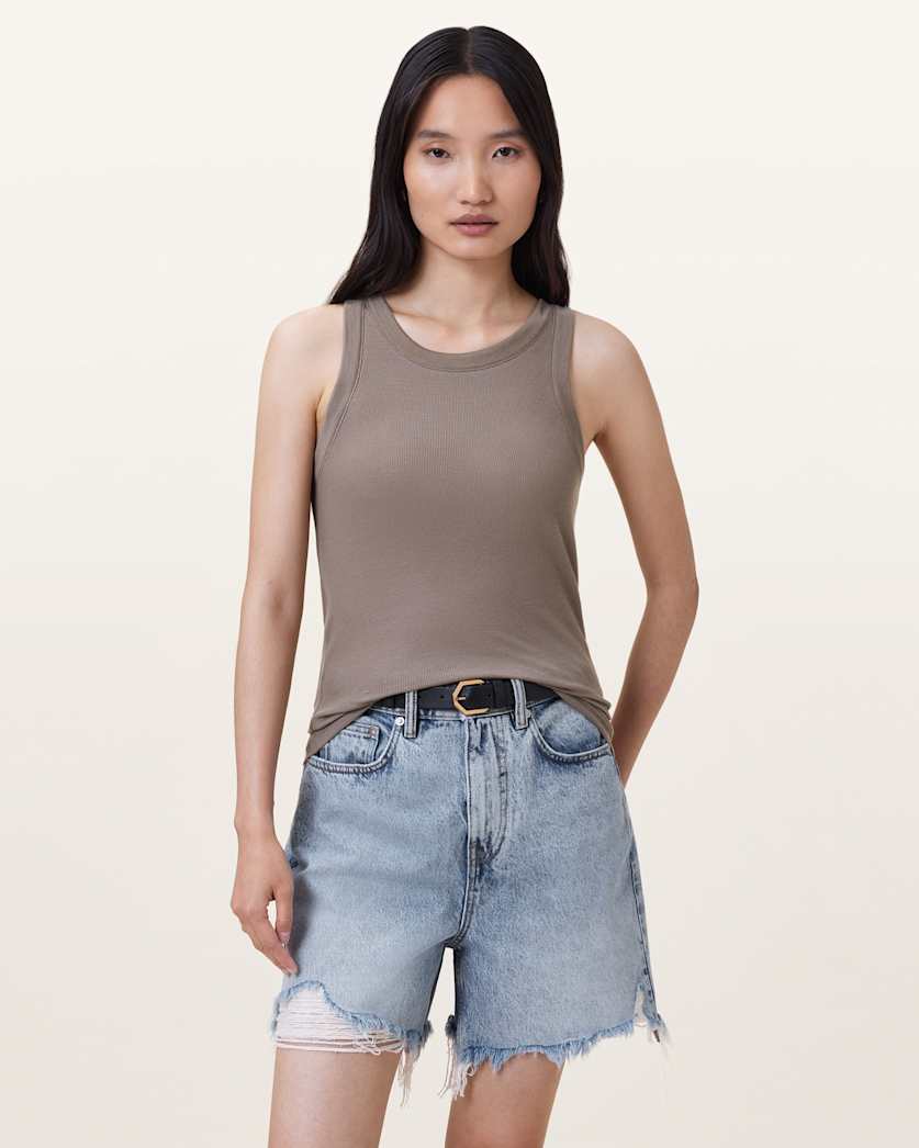 Rina Crew Neck Sleeveless Tank Top