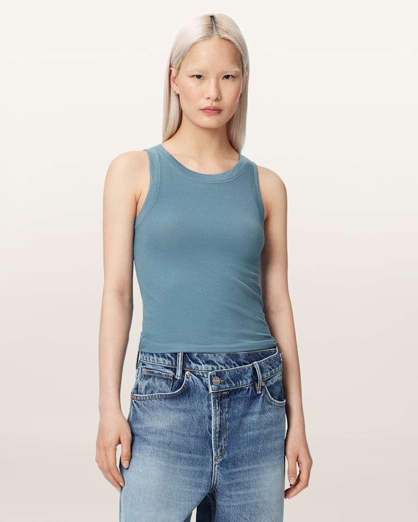 Rina Crew Neck Sleeveless Tank Top