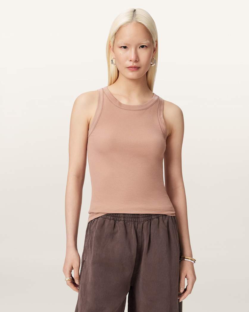 Rina Crew Neck Sleeveless Tank Top