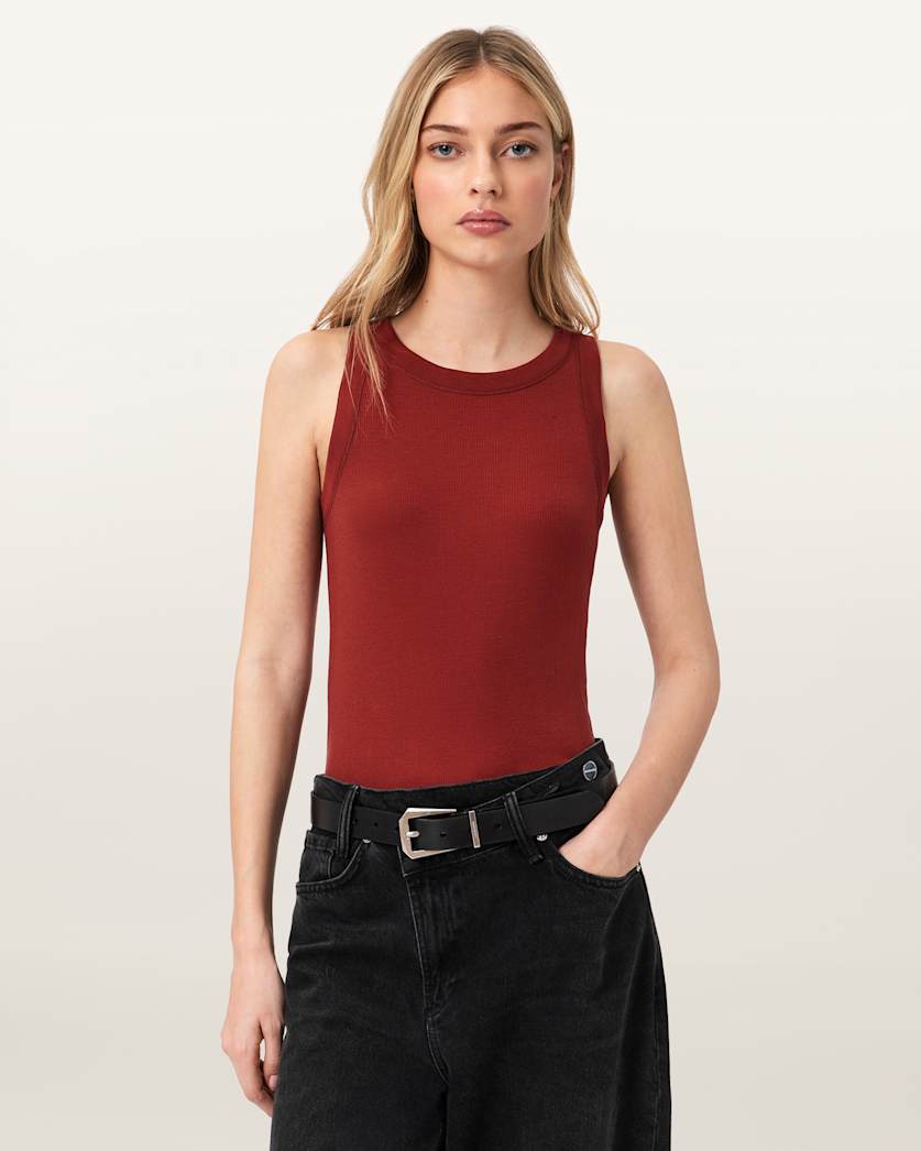 Rina Crew Neck Sleeveless Tank Top