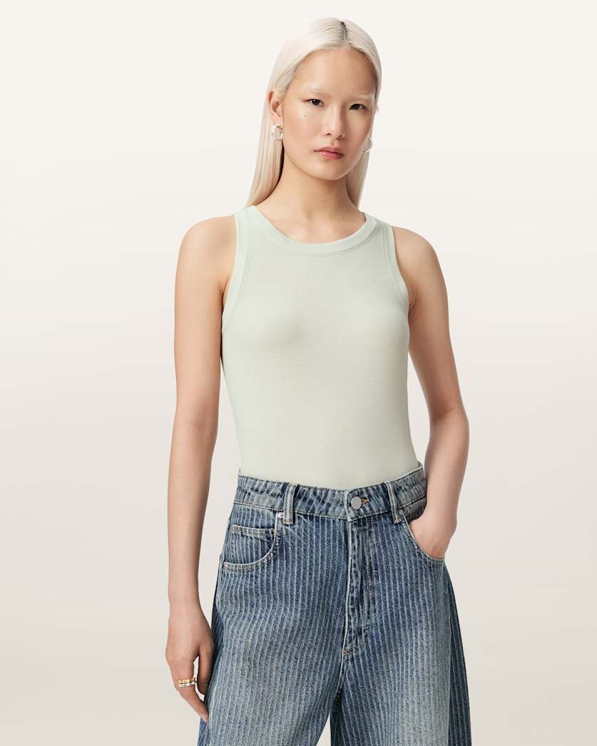 Rina Crew Neck Sleeveless Tank Top