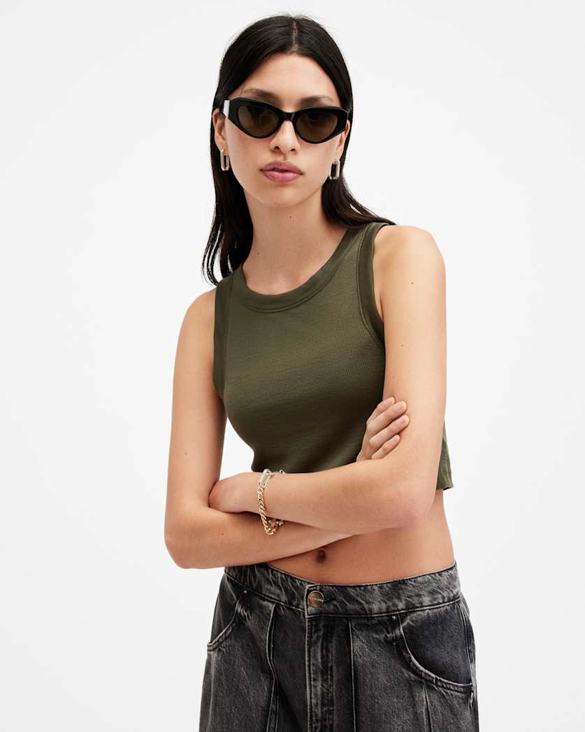 Rina Sleeveless Cropped Tank Top