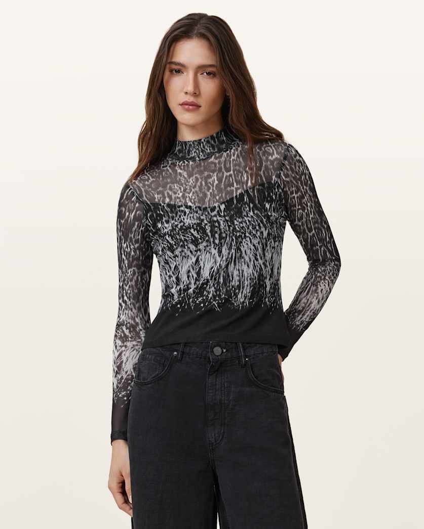Elia Mesh Long Sleeve Top