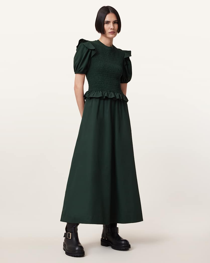 Ode Puff Sleeve Midi Dress