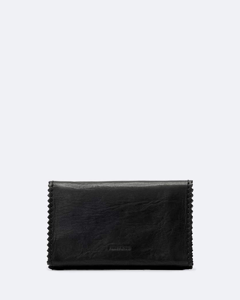 Siloh Pinked-Edge Leather Wallet