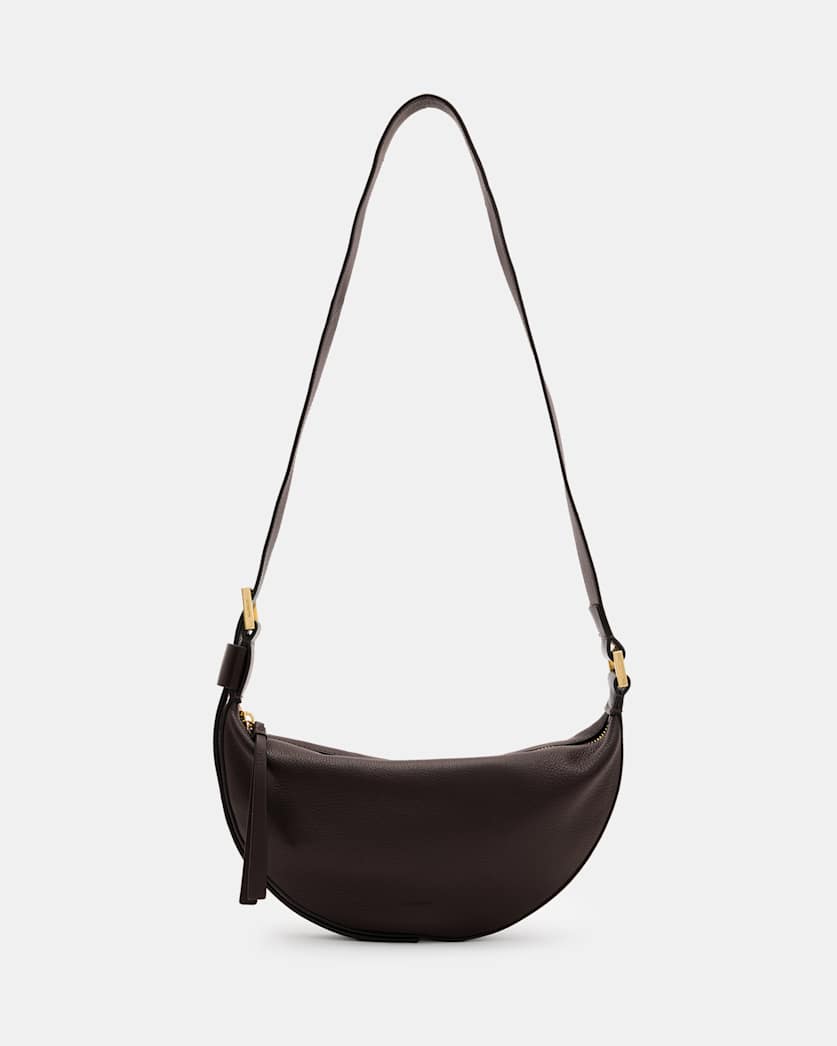 Half Moon Leather Crossbody Bag