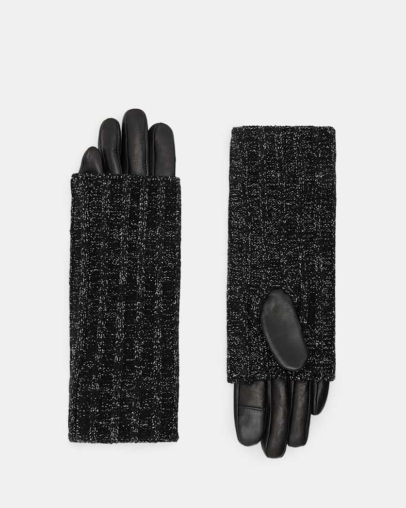 Zoya Knitted Cuff Leather Gloves