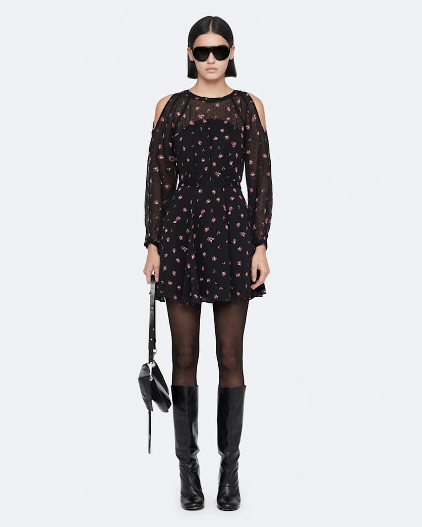 Split sleeve midi dress