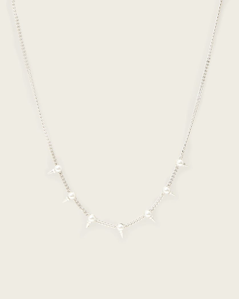 Rue Spiked Pearl Chain Necklace