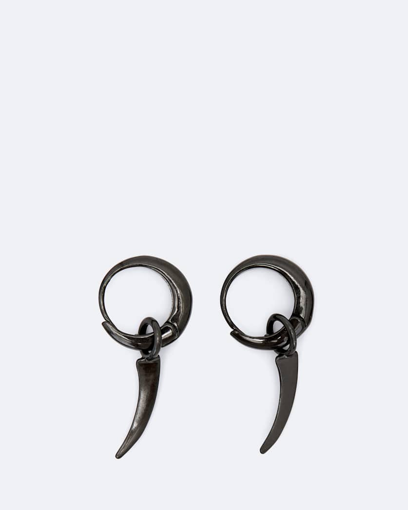 Talon Pendant Huggie Earrings